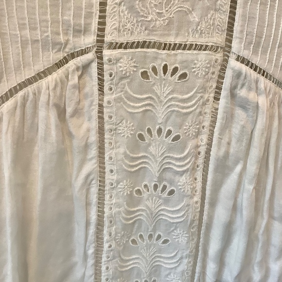 Free People Intimately Womens White Thong Bodysuit Embroidered Size XS - Picture 4 of 9